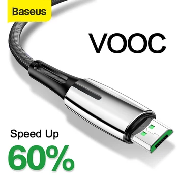 

Baseus USB Micro Cable Support VOOC 4A Flash Charging For OPPO 2A Charge For Samsung Xiaomi Redmi Charger Micro USB Cord