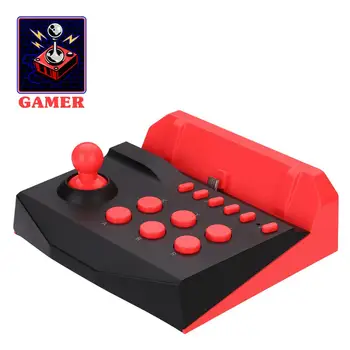 

Mini Arcade Gamepad Joystick Single Rocker Control Trigger Controller Joypad Compatible with Nintendo Switch Fighting Game Conso