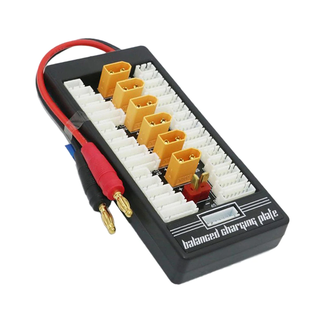 Multi 2S-6S Lipo Parallel Balanced Charging Plate Board XT60 Plug for RC Battery Charger IMAX B6, Maxpro x612s, x6 plus UN-A6