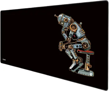 

Anpollo Extended Speed Game Mouse Pad Game XXL Large Carpet Mouse Pad size with non-slip rubber black robot mousepad