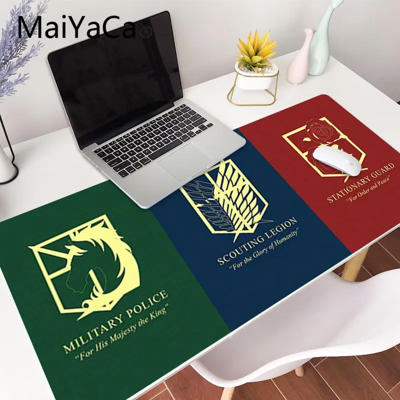 

MaiYaCa Attack on Titan Shingeki No Kyojin gamer play mat Mousepad Gaming Mouse Pad Large Deak Mat 700x300mm for overwatch/cs go