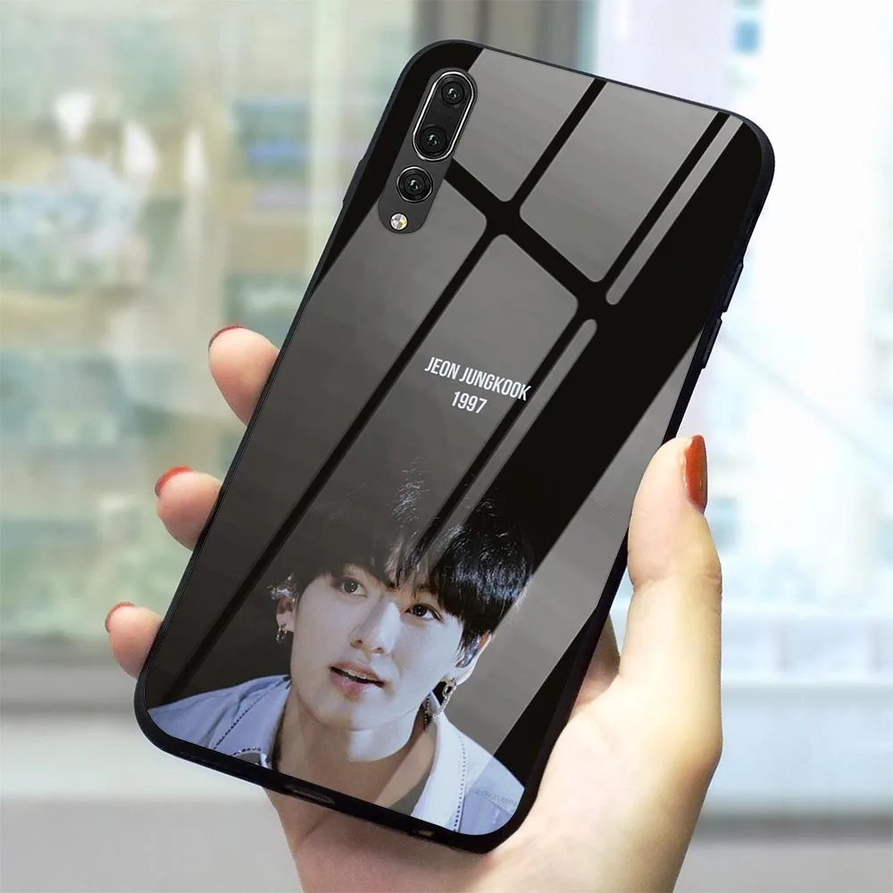 Jungkook Kpop Стекло чехол для телефона для Huawei P10 Lite матовый чехол 20 Lite Honor 9 10 Lite 7A P10 P20 P30 PRO P Smart