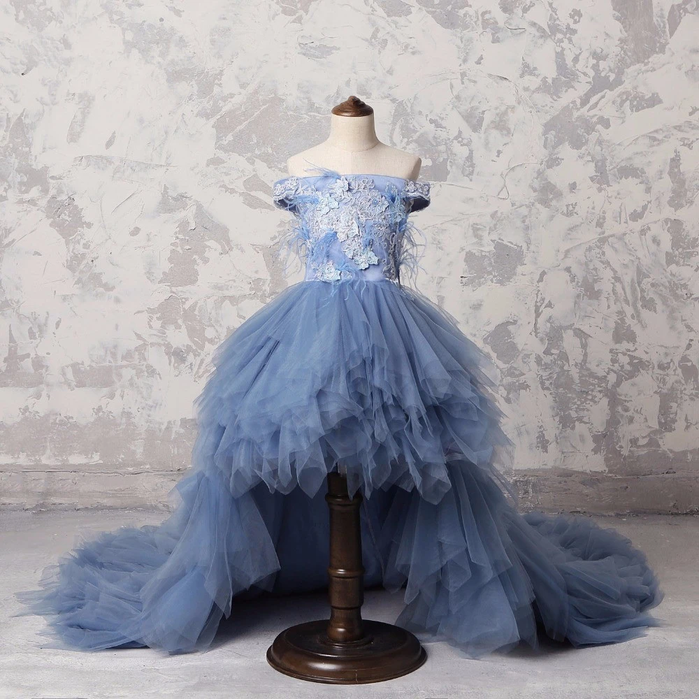 flower girl dresses dusty blue