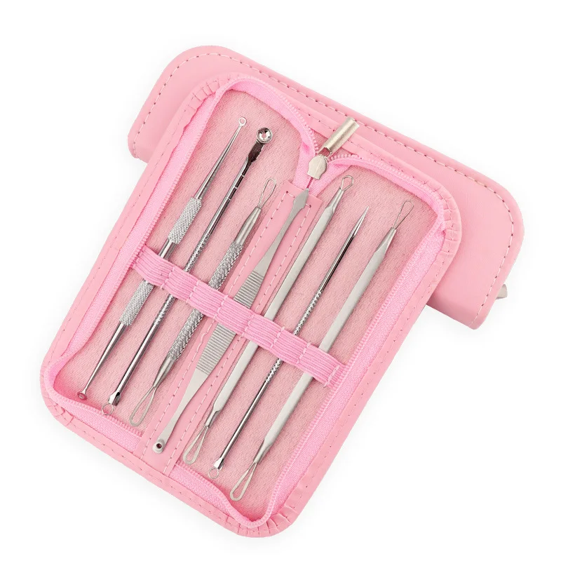 Clip-Spoon-Kit Needles-Extractor Pimple Blackhead-Remover Face-Care-Tools Skin Acne Stainless-Steel