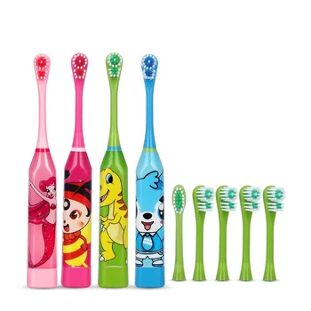 

Electric Children Toothbrush Kids Toothbrush Toddler Toothbrush Double-sided Tooth Brush Heads with 2 pcs Head Cartoon Pattern