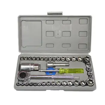 

40PC Auto Tool Set Socket Wrench Set Hand Tools for Car Repair Set of Tool Instruments Sockets Set Ratchet Wrenches Spanners