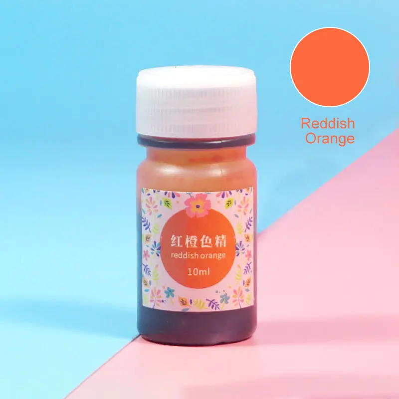 1-Reddish orange 10 мл эпоксидная смола краситель пигмент для AB Клей смолы окрашивающий краситель смолы пигмент Сделай Сам ручной работы искусство 13 цветов - Цвет: 1-Reddish orange