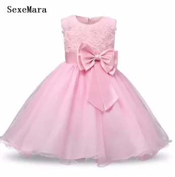 

2019 New Arrival Cheap Dresses For Girls Children Evening Party Dress Flower Girl Birthday Gown vestido infantil