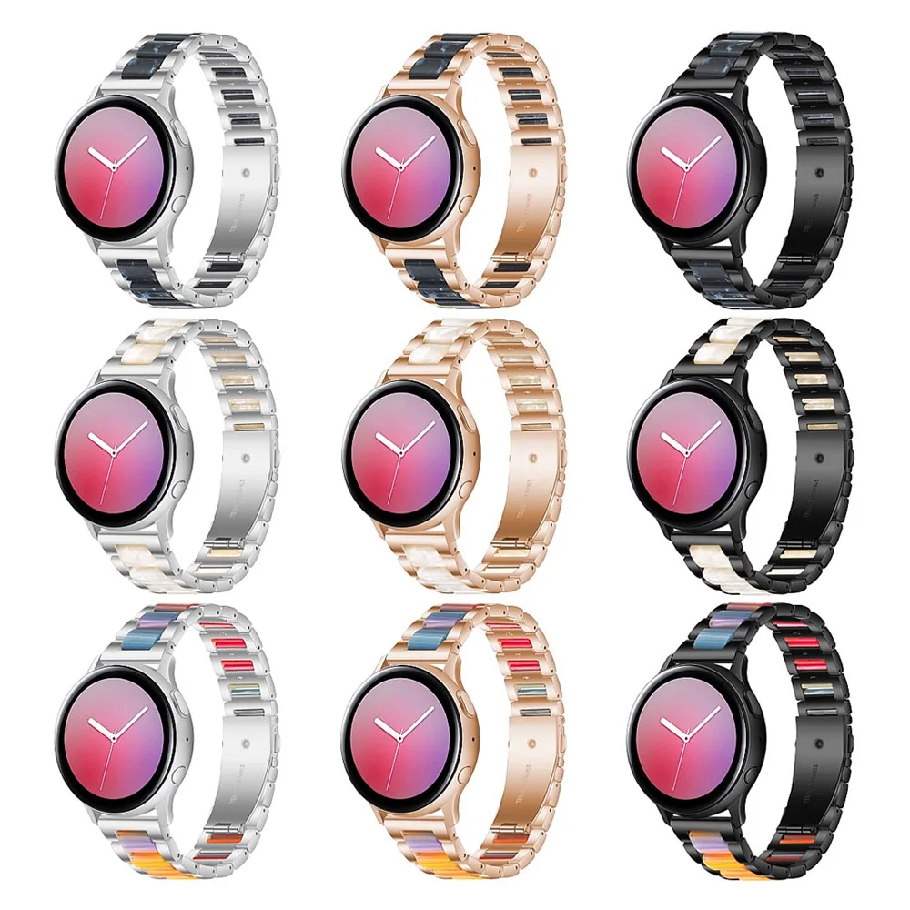 Premium Metal Resin Watch Band Strap for Men - 20mm Adjustable