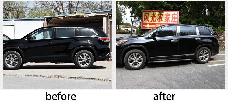 Нержавеющая сталь окна автомобиля планки для toyota highlander Kluger