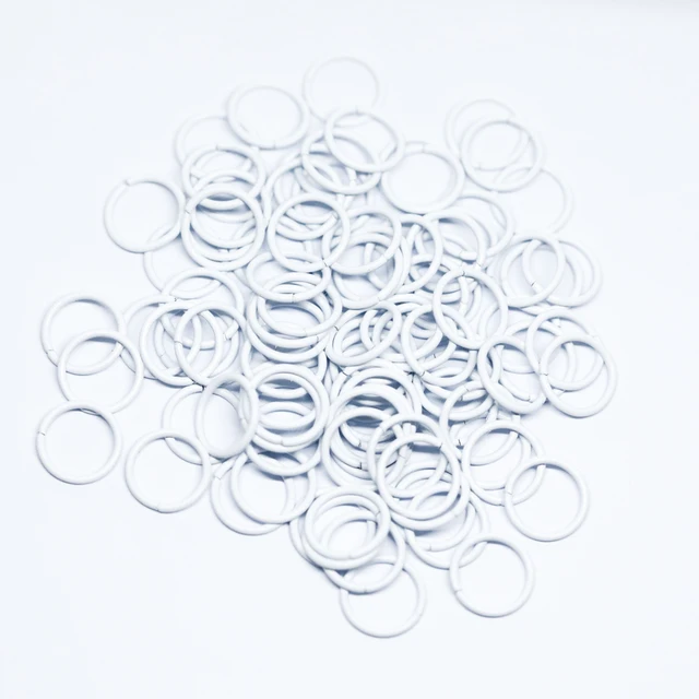 1x10mm 100pcs/lot 19 Colors Metal DIY Jewelry Findings Open Single Loops Jump Rings & Split Ring for jewelry making white 5