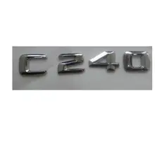 Chrome trunk 3d letras de fonte c 240 emblema emblemas para c240