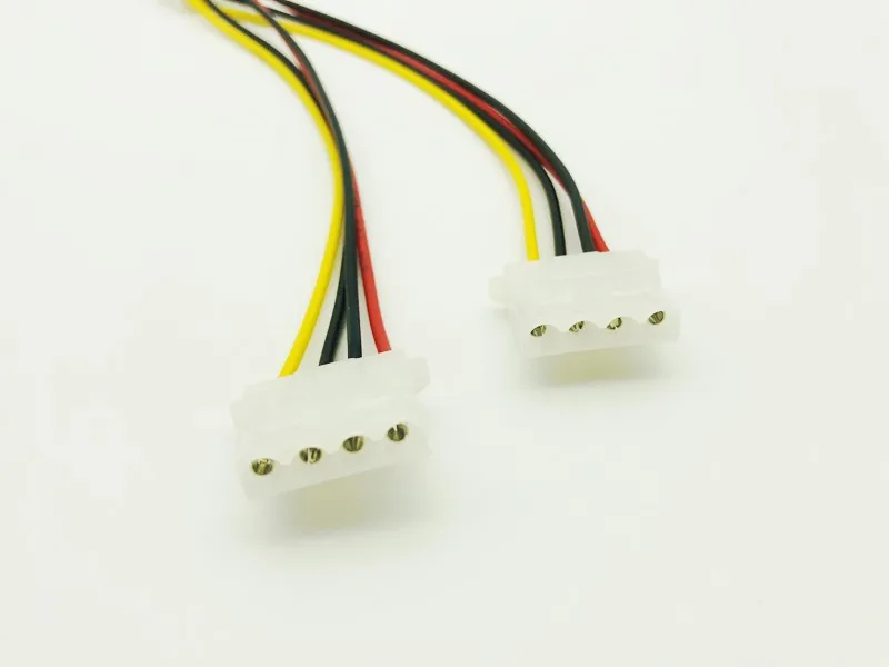 5PCS 4Pin Molex Male to 2Port Molex IDE Female Power Supply Splitter Adapter Cable Computer Power Cable for BTC ETH Miner Mining