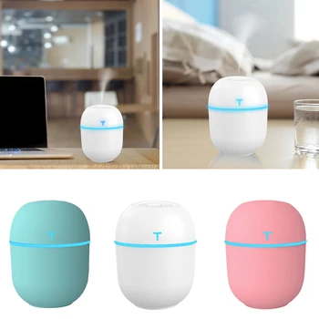 

Portable 300ml Humidifier Mini Ultrasonic Air Humidifier Romantic Soft Light Essential Oil Diffuser Car Purifier Cool Mist Maker