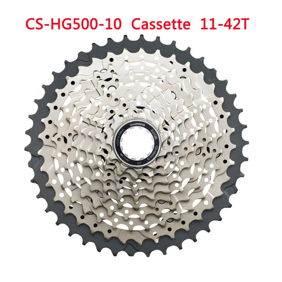 Shimano DEORE M6000 CS HG500 HG50 10 скоростей горный велосипед freewheel MTB кассета Звездочка 11-36T 11-42T кассета для велосипеда - Цвет: CS-HG500 11-42T
