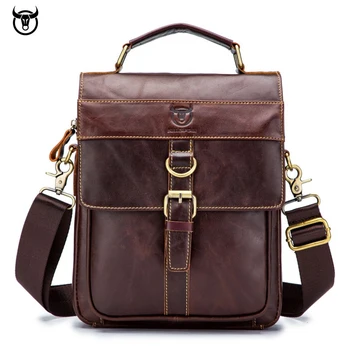 

Vintage Men Messenger Bag Genuine Leather Shoulder Bags Men Crossbody Bag Multifunctional Man Handbags WBS810