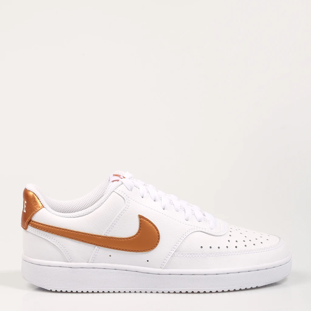 NIKE ZAPATILLAS COURT VISION LOW WHITE/COPPER CD5434 Blanco Polipiel Mujer – White SNEAKERS Woman 73421