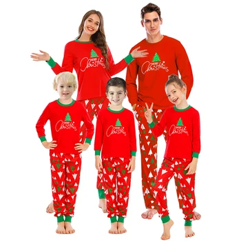 

Christmas Matching PJ Set Family Matching Pajamas set Christmas tree Print Xmas Party Home Wear Sleepwear Women Men Kid Outfit