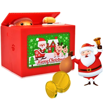 

Children Piggy Bank Cartoon Children Christmas Santa Claus Piggy Bank Lovely Magnetic Coin For Kids Christmas Gift