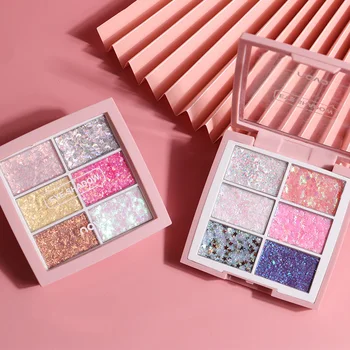 

6 color Waterproof New 2020 Eye Shadow Shining Eyeshadow Makeup Glitter Pigment Eye Shadow Pallete