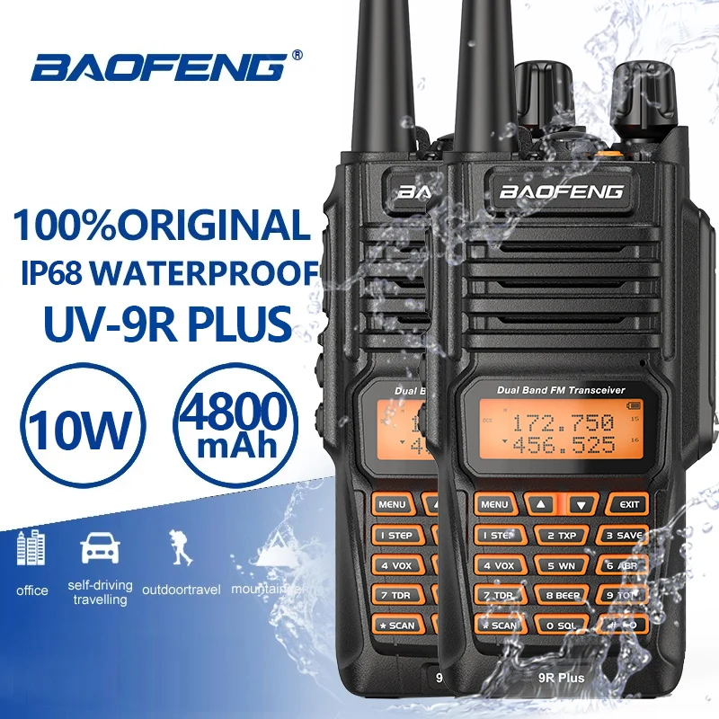 Портативная рация Baofeng UV 9R Plus 10 Вт УВЧ СВЧ два диапазона Водонепроницаемая IP68 2