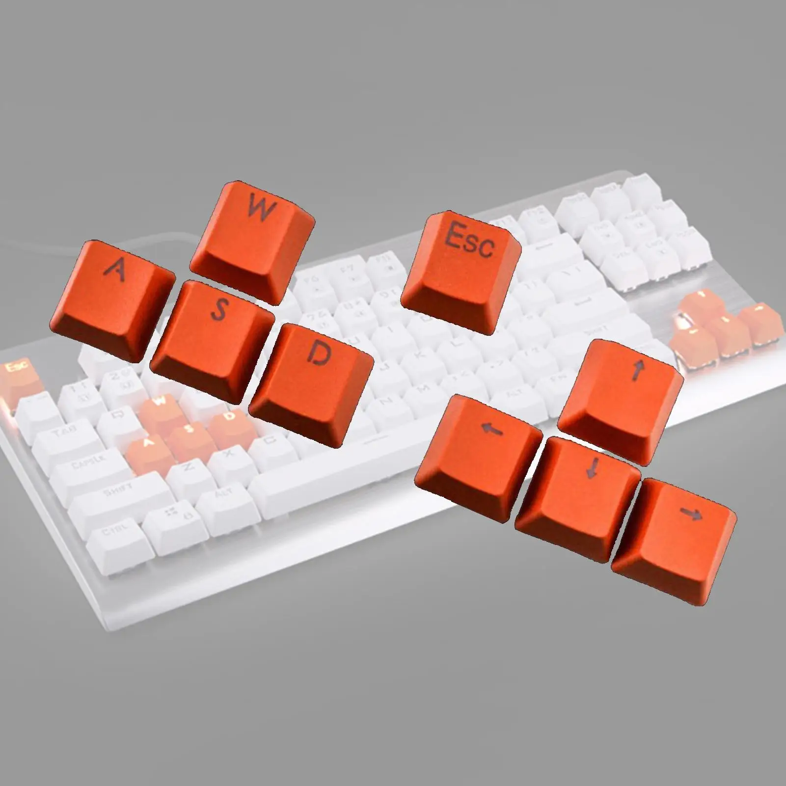 

9Pcs Backlight Solid Color PBT Keycaps Mechanical Keyboard Accessory English Replacement Button Set Keyboard Key Cap Switches