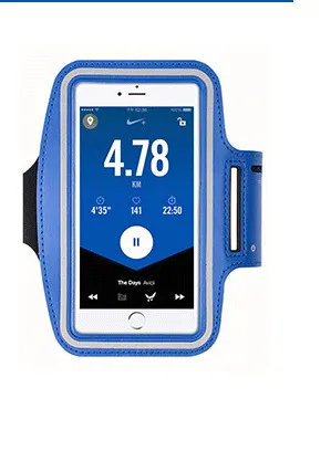 blue1 Сумки для бега мужские и женские нарукавники с сенсорным экраном для сотового телефона наручный ремешок чехол для телефона спортивные аксессуары для 7 Plus смартфона - Цвет: blue1