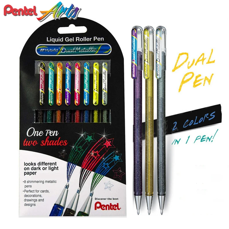 Pentel Glitter Gel Pens Butterfly Pens Pentel Gel Ink Two Color