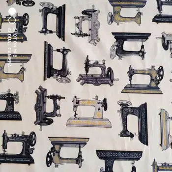 

50*110cm Plain 100% Cotton fabric Bottom Old Classic Sewing Machine Collection Patchwork Cloth DIY Sewing Quilting Material
