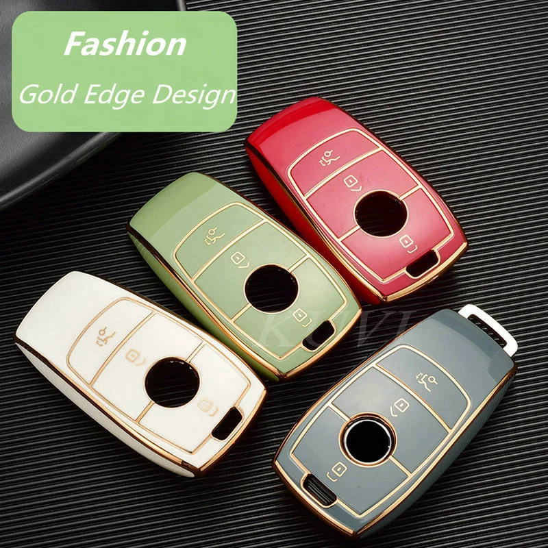 Key case key case cover car key shell Plating TPU Car Key Cover Case Shell Protective Bag For Mercedes Benz A C E S G GLS Class W177 W205 W213 W222 G63 X167 Maybach