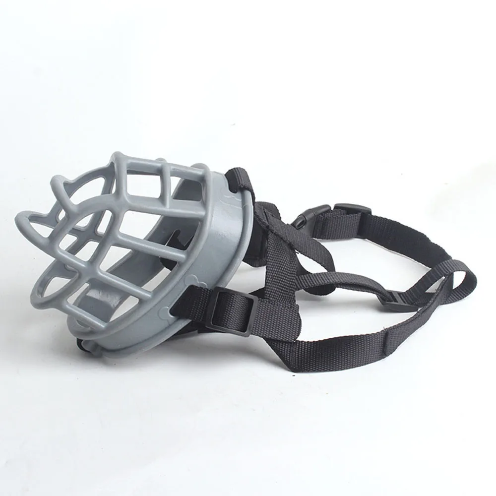 Dog Muzzle Soft Basket Silicone Muzzles for Small Medium Large Dogs Prevent Biting Chewing Barking Adjustable Pet Dog Muzzle