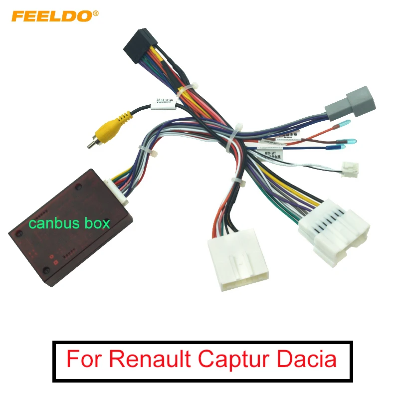 FEELDO автомобильный аудио DVD Android 16PIN кабель питания адаптер с Canbus коробка для Renault