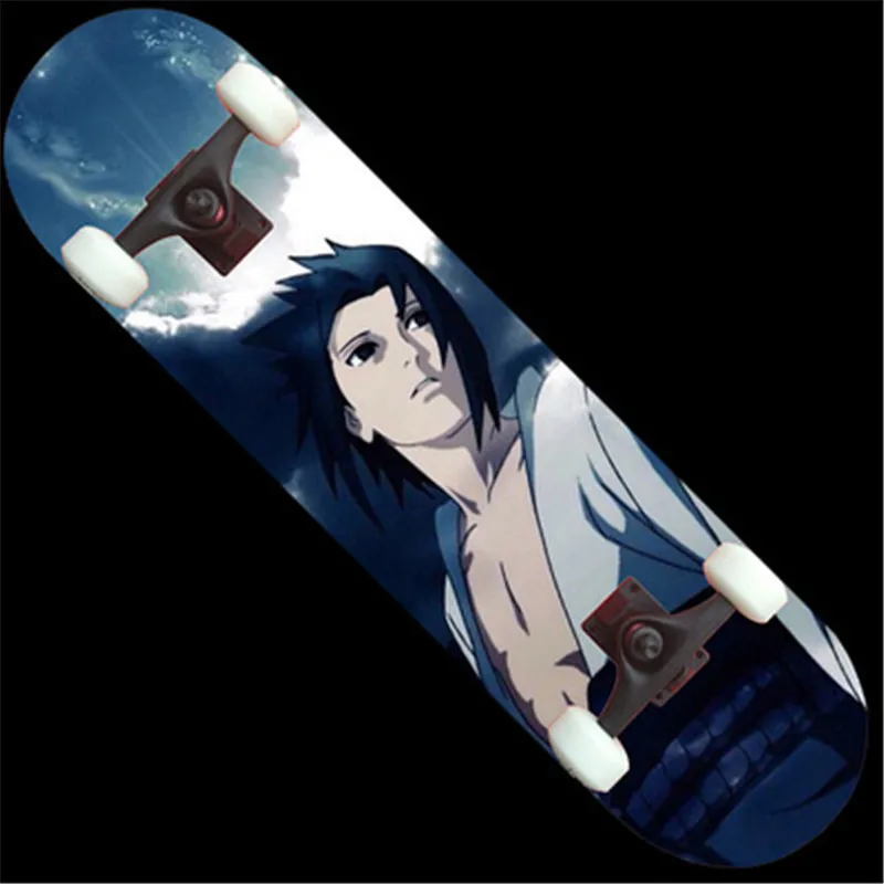 Мультфильм Наруто мальчик скейтборд тарелка Uchiha Sasuke стать деформации платьице