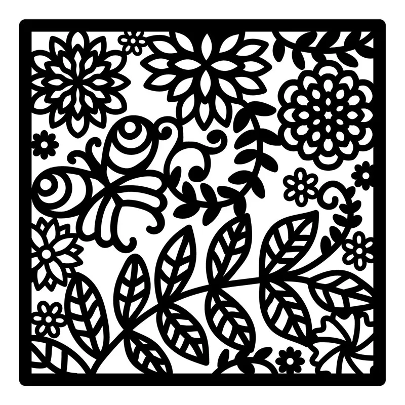 

DiyArts Flower Square Metal Cutting Dies Embossing Stencil Scrapbook Spring Holiday Frame Template Punch Paper Crafts New 2019