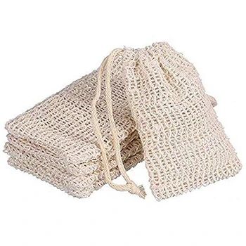 

100Pcs 9x14cm Making Bubbles Soap Saver Sack Soap Pouch Soap Storage Bag Drawstring Holder Bath Supplies Bath Toilet Supplies