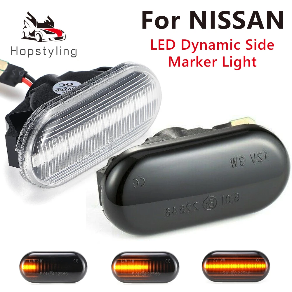 

LED Car Side Marker Light Repeater Turn Signal Light for Nissan Qashqai J10 Micra C K12 Navara NP300 D40 Pathfinder R51 Note E11