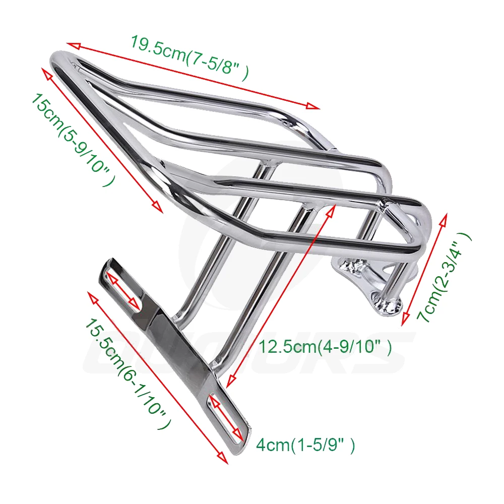 OUMURS мотоциклетное крыло багажная стойка хром для Harley Sportster XL883 XL1200 1994- Heritage Softail Classic FLSTC FLSTF