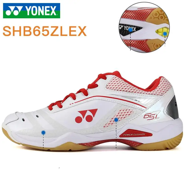 Бренд Yonex женская обувь для бадминтона кроссовки дышащие Viktor Axelsen Kento Momota Shb 65ex для женщин - Цвет: SHB65ZLEX