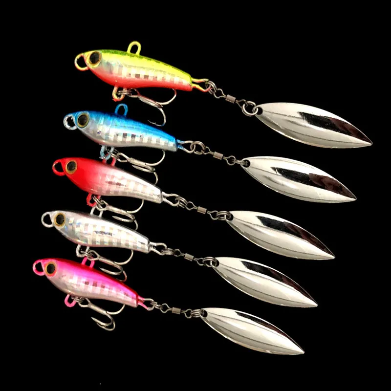 Lot De 6 Leurres Métal VIB 5-10g, Cuillères Casting Pour Brochet, Truite, Basse
