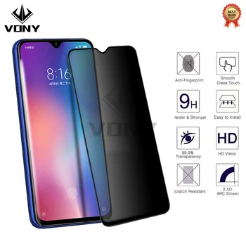 Перейти на Алиэкспресс и купить Антишпионское закаленное стекло для Xiaomi Mi 9 8 Mi CC9 Mi8 Pro защита для экрана с защитой от подглядывания для Redmi Note 7 стекло Pro 7Pro конфиденциальност...