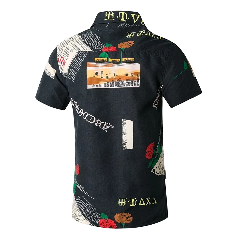 Tailor Pal Love Men Hawaiian Style Shirts suitable for Summer Beach Casual wading surfing sports Loose and comfortable Clothing