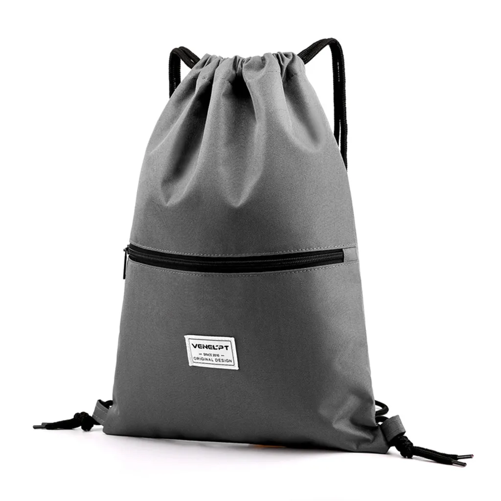 New Fashion Canvas Drawstring Backpack Bag Cinch Sack Portable Casual String Sackpack Rucksacks