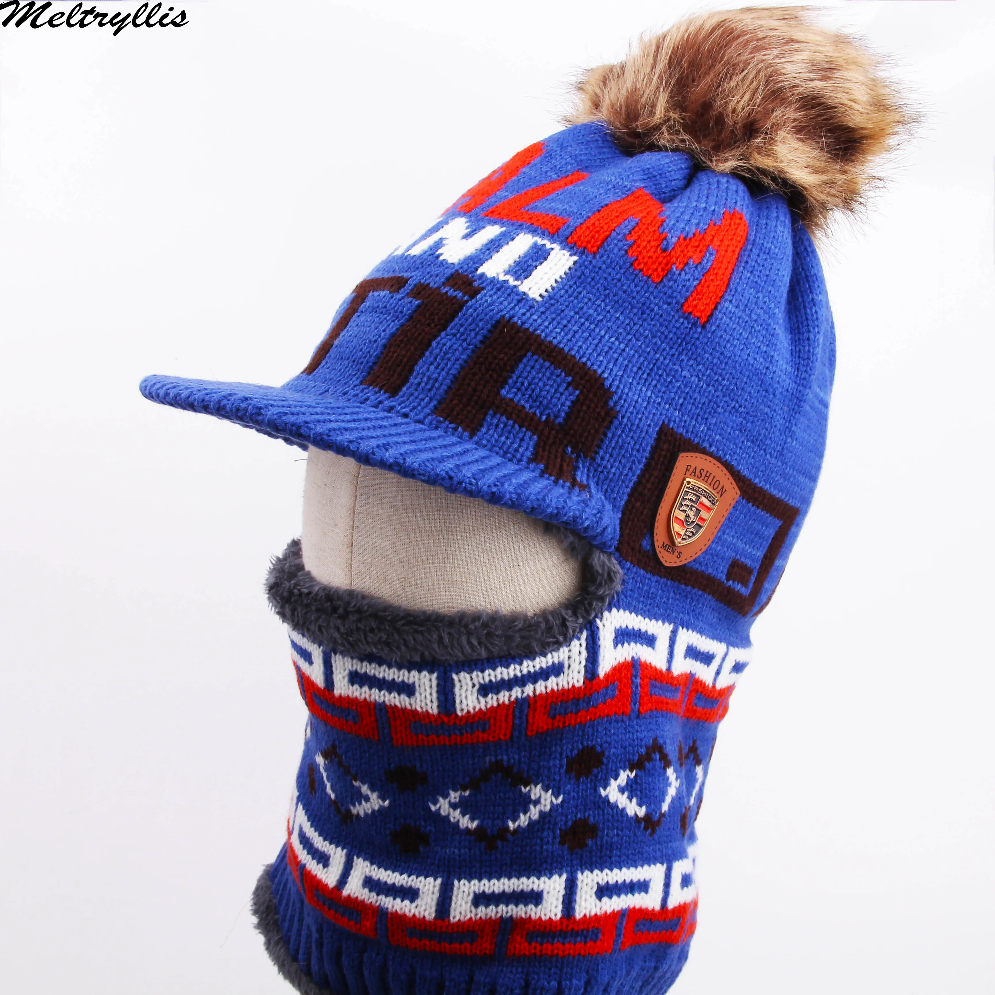 Зимние головные уборы для мужчин и женщин Skullies Beanie шапка теплая Осенняя вязаная шапка хлопок Балаклава шапка-маска вязаные шапки