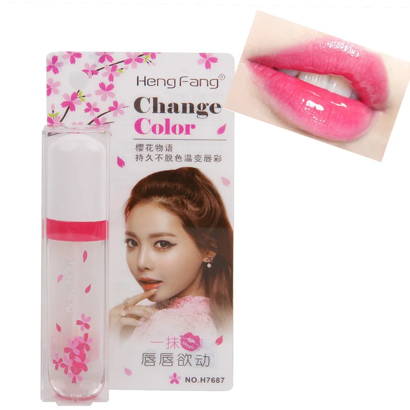 

Hot Sales Winter Moisturizer Change Color Lip Gloss Lips Make Up Long Lasting Tint Baby Lips Transparent Flower Jelly Lipstick
