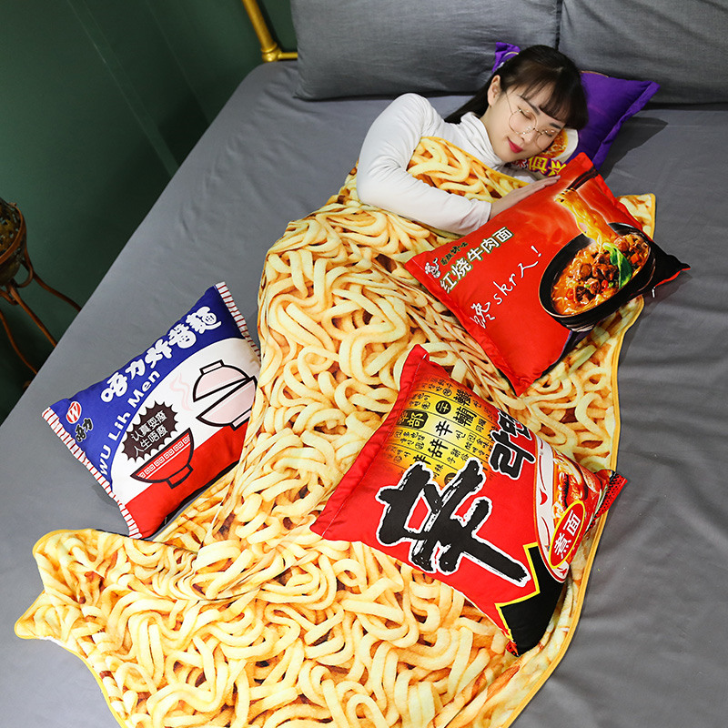Noodles Pillow and Blanket