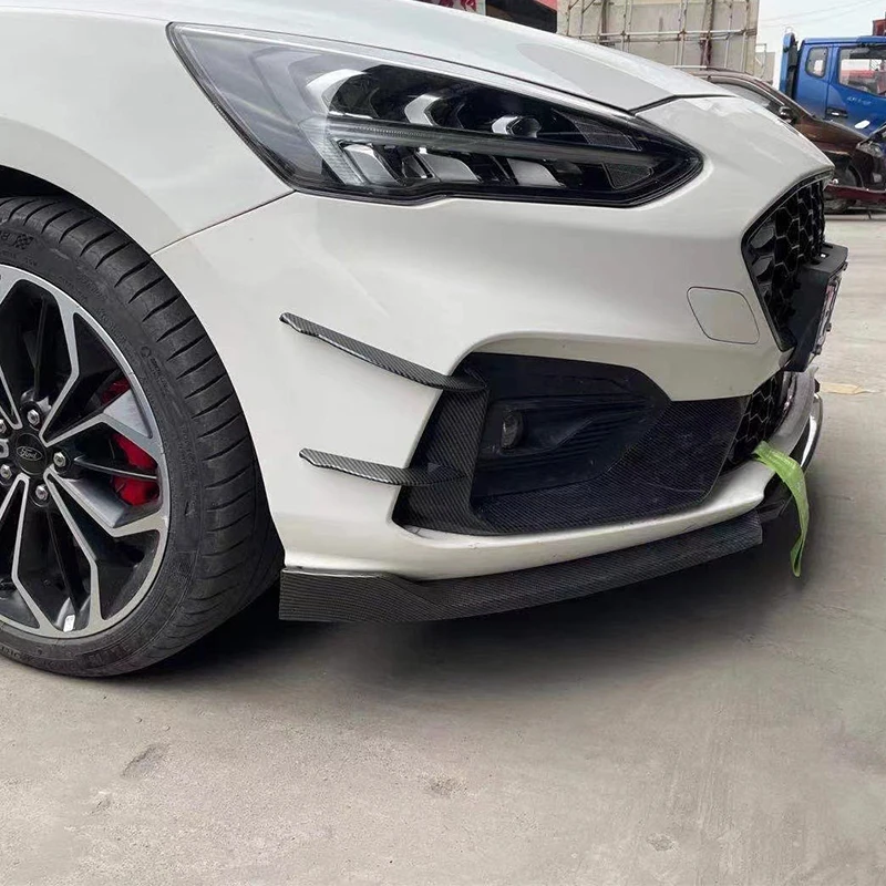 Car Bumper Lip Fin Splitter Spoiler Canard Front bumper side blade trim fender for Ford focus St/st-line MK4 18-21