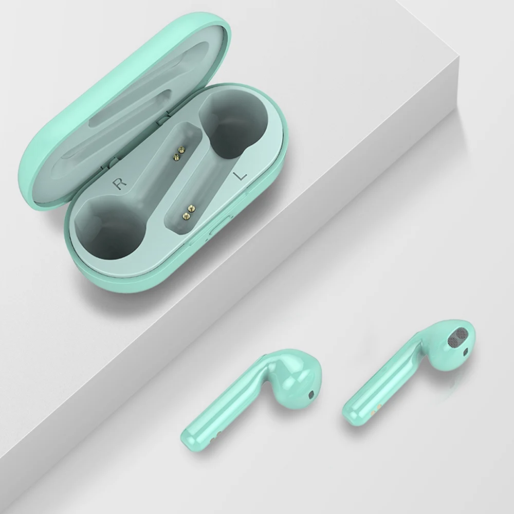 KISSCASE 5,0, Bluetooth наушники для iPhone, samsung, оригинальная Спортивная bluetooth гарнитура для Xiaomi, huawei, наушники с шумоподавлением - Цвет: Зеленый