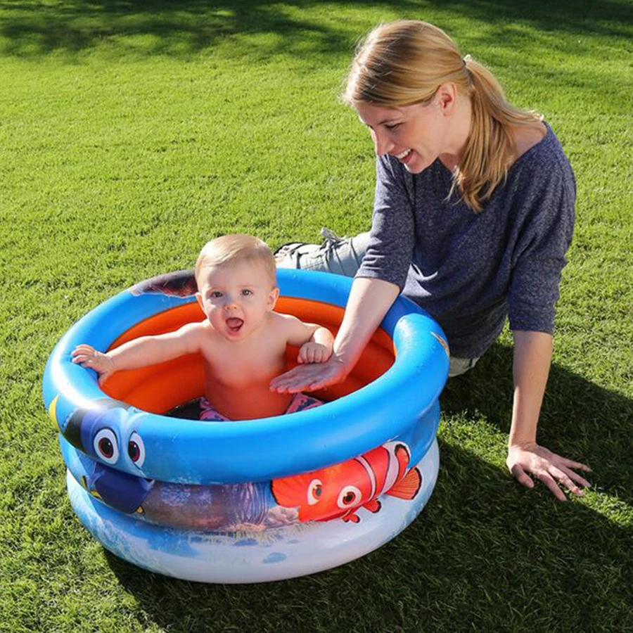 Piscine Gonflable De Trois Anneaux Du 30cm 70 Avec Le Petit Modele De Poissons Aliexpress