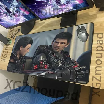 

XGZ Large Gaming Mouse Pad Black Lock Edge Armor Warrior Custom Computer Keyboard Table Mat Rubber Non-slip for Lol Csgo Gamer