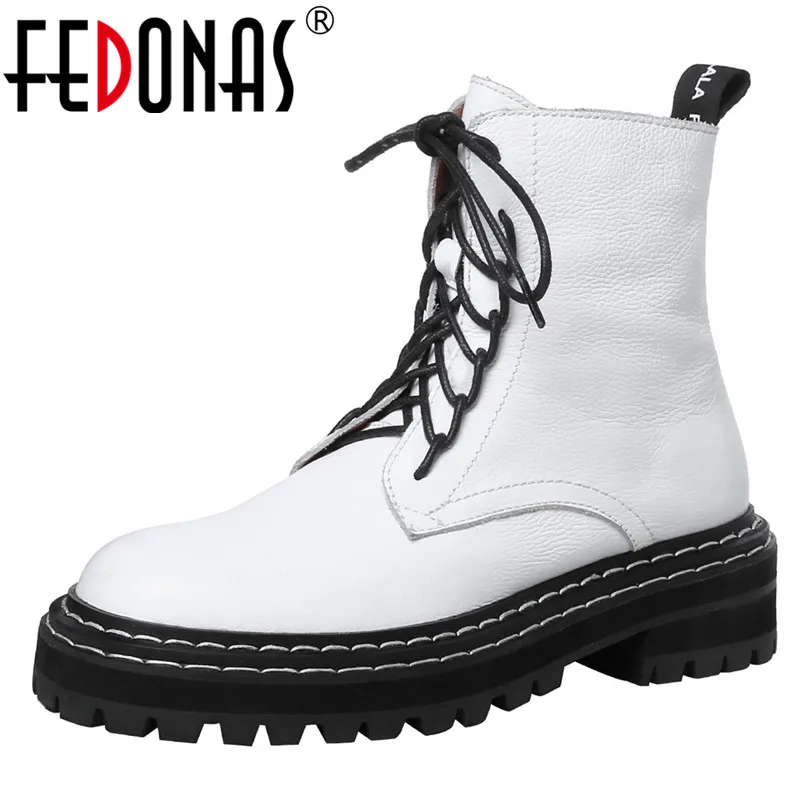 

FEDONAS Newest Quality Motorcycle Boots Party Night Club Shoes Woman Winter Warm Short Boots Genuine Leather Women Ankle Boots